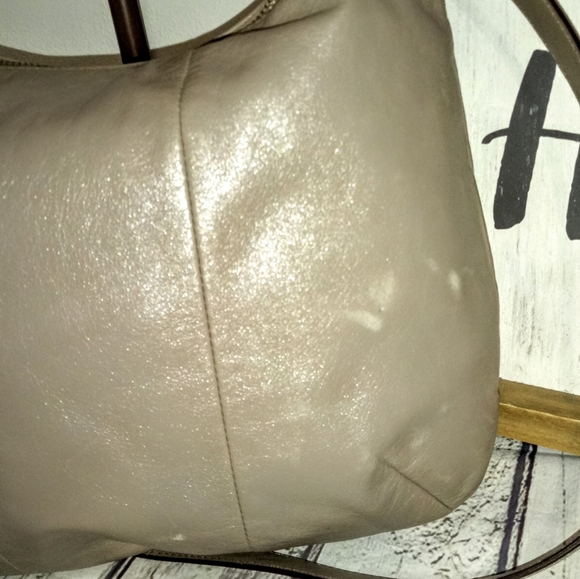 😍 Coach Taupe Gray Leather Kristin Satchel Crossbody Shoulder Bag - Picture 7 of 11